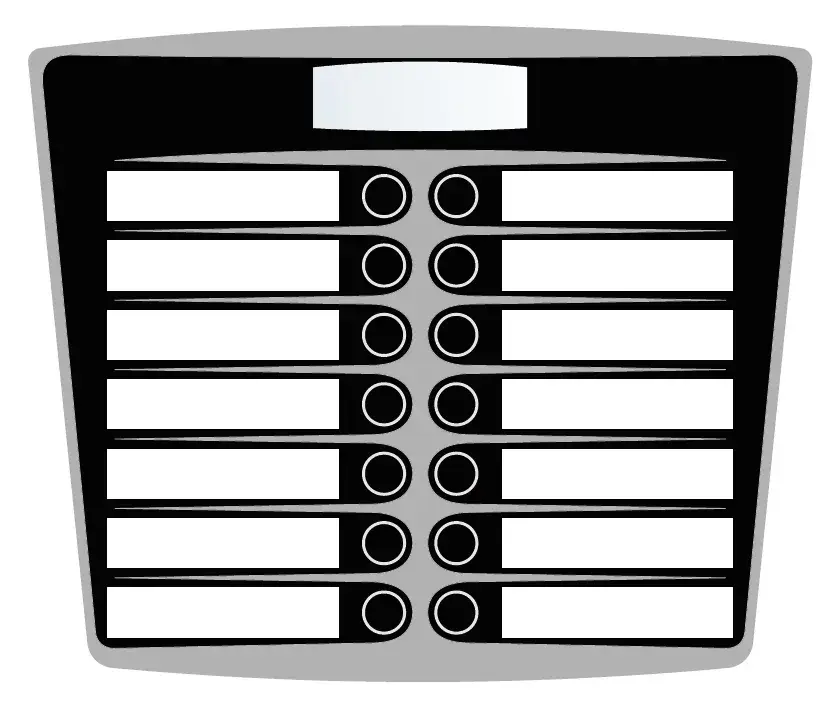 Panel de Selección NEGRO BR3 252524